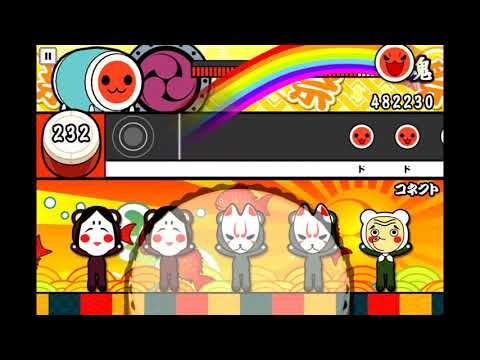 太鼓の達人プラスで『コネクト』　おにモードでフルコンボ。【iPadでタップ】