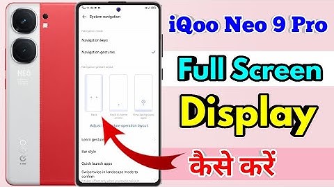 how to full screen display in iqoo neo 9 pro | iqoo neo 9 pro full screen display setting