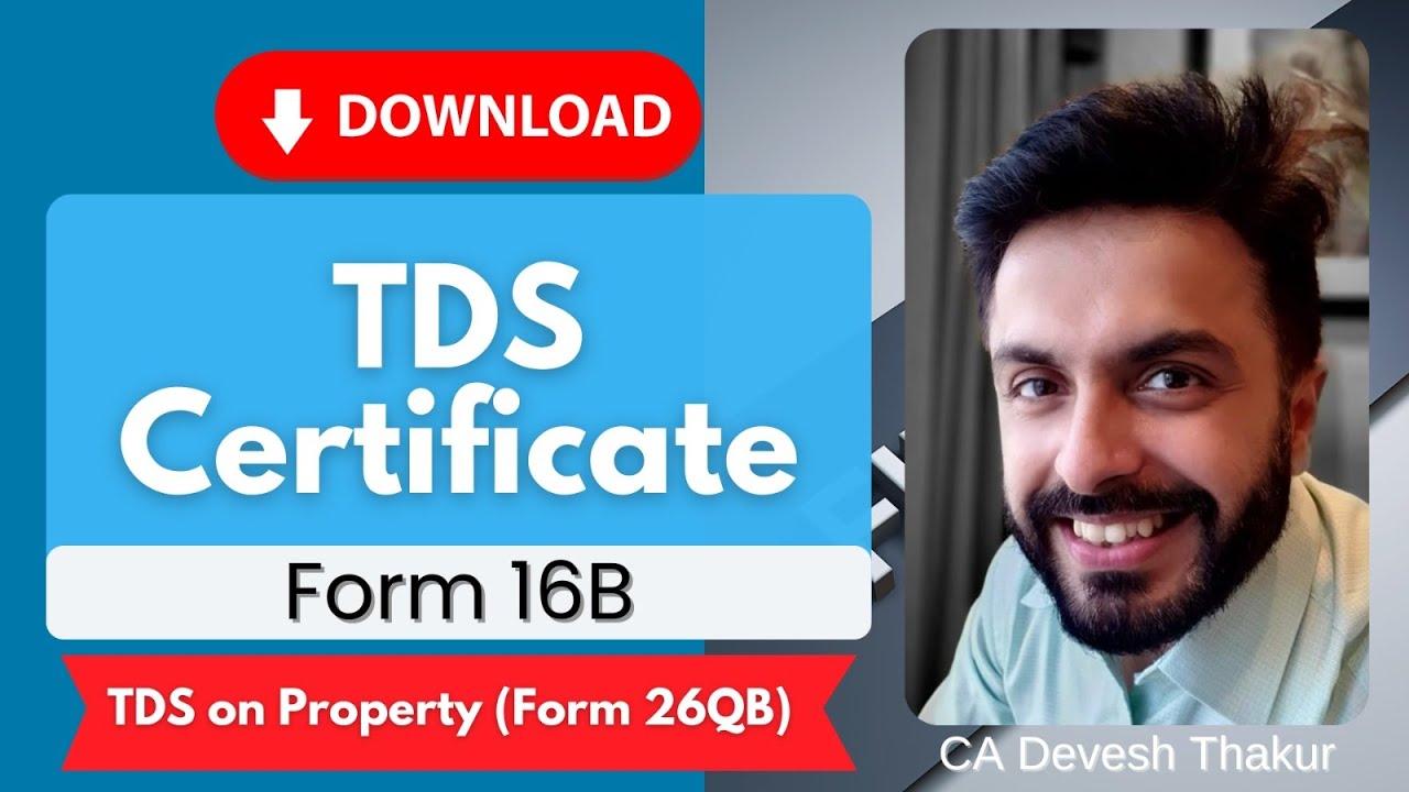 How To Download Form 16B From Traces Form 26QB TDS Certificate 