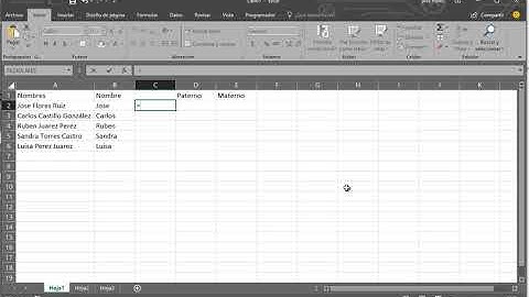 134 Separar nombres de apellidos