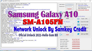 Samsung Galaxy A10 ( SM-A105FN ) Sim Network Unlock | Country Lock Unlock By Samkey CodeReader
