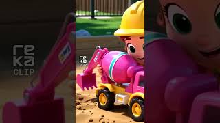 Tiny Builders, Big Dreams: Sandbox Construction Fun!🏗️ #shortvideo #KidsConstruction #ToyVehicles