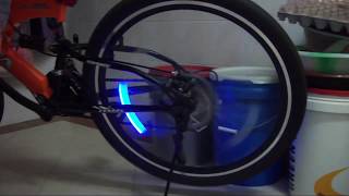 Testing out valve cap LED light for my bike
