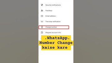 How to whatsapp number change||🫢🥱 whatsapp number change kaise Kare