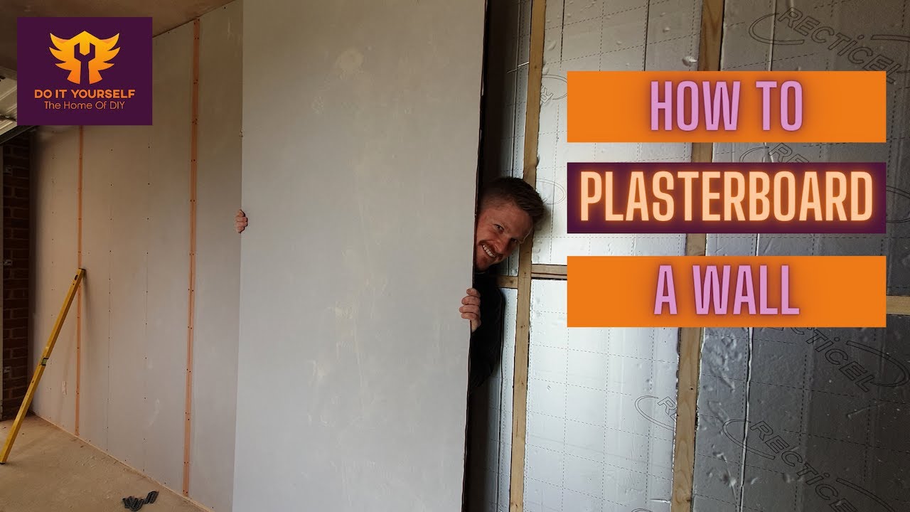 Easiest Way to Plasterboard a Wall | How to Plasterboard - YouTube