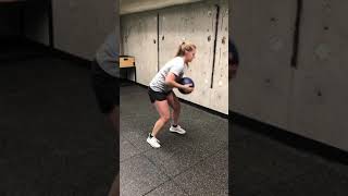 Athletic Stance Lateral Shot Put