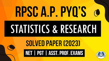 Statistics & Research | RPSC ABST 2023 PYQs | NET | PGT | Asst. Prof. Commerce