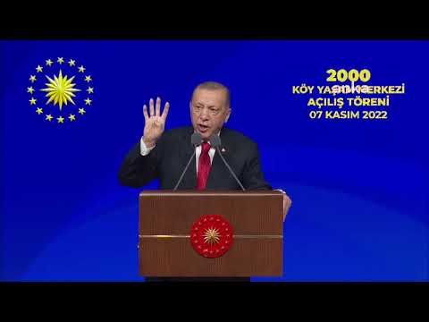 Cumhurbaşkanı Recep Tayyip Erdoğan, 2000 Köy Yaşam Merkezinin Açılış Töreninde Konuşuyor