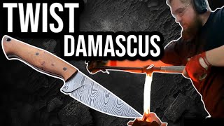 Forging a TWIST DAMASCUS Hunting Knife | Martin Huber Knives