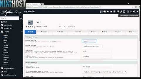 Installing SMF with Softaculous in cPanel
