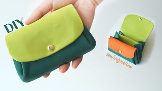 DIY Accordion wallet/ Making a cute coin purse & card holder/Free Pattern