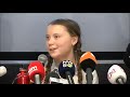Anuna de Wever, Greta Thunberg, Kyra Gantois, Adelaide Charlier, Luisa Neubauer press conference