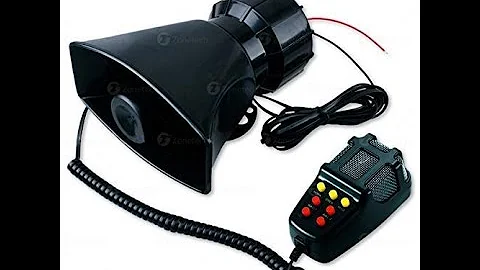 Car Siren Speaker,12V 80W 7 Tone Sound Car Siren Vehicle Horn with Mic PA Speaker(alarm system)