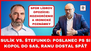 Sulík vs. Štefunko: Poslanec PS si kopol do SaS, ranu dostal späť