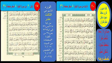(( 13 )) الورد الاسبوعي الثالث عشر. مبادرة مليون قارئ حافظ معلم للقرآن