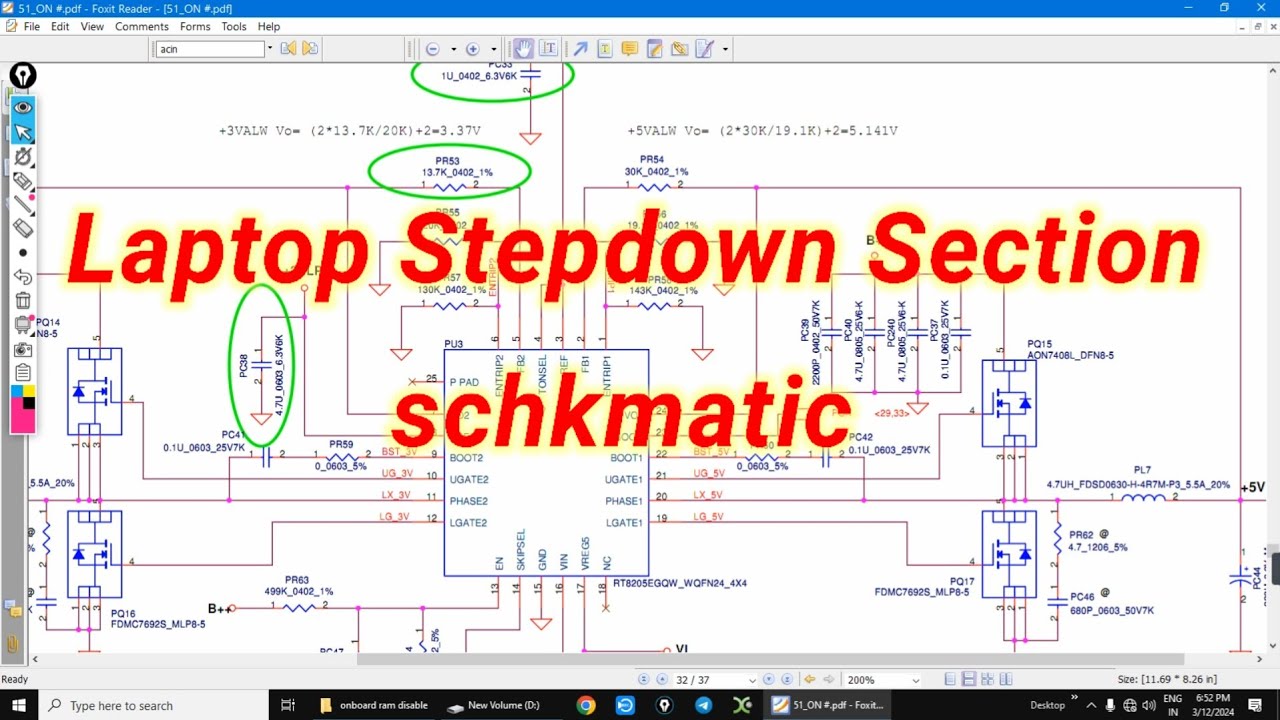 Stepdown Section In laptop Motherboard !! 3v5v Section Repar