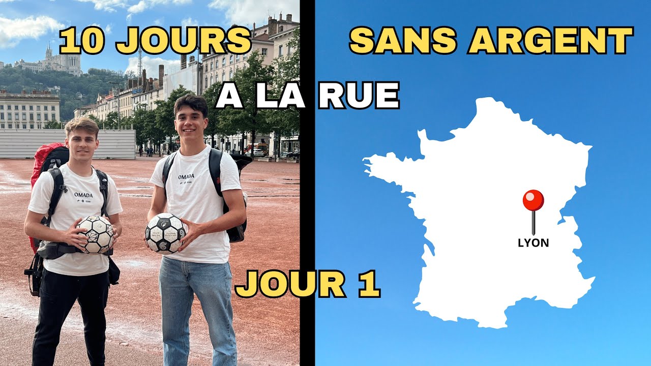 ON FAIT LE TOUR DE FRANCE SANS ARGENT ! (MICHAEL YOUN EST CHOQUÉ) - LYON #1