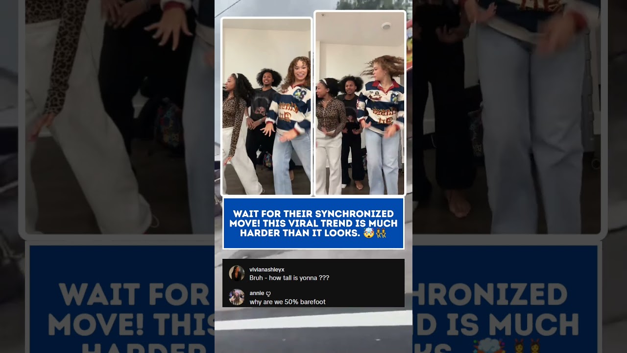 Synchro Dance Challenge 👯‍♀️ Wait for the move! This trend is tough! 😮‍💨 