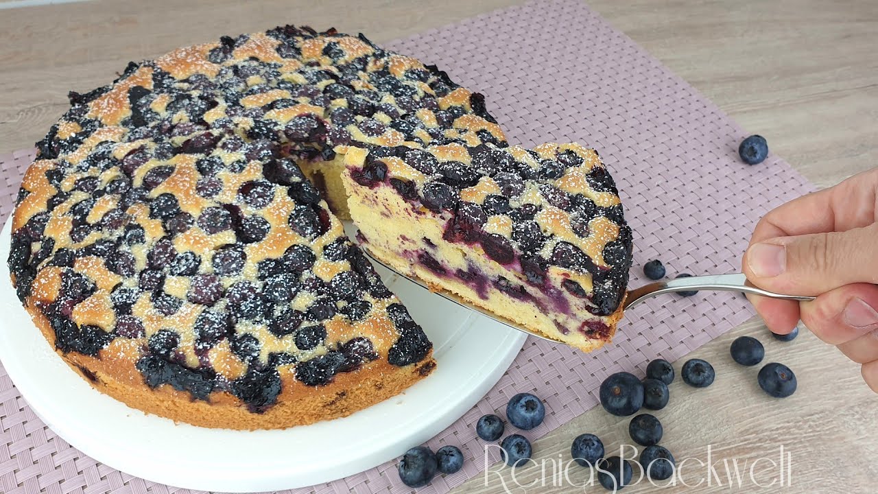 Flotte Beere, einfacher Rührkuchen mit Heidelbeeren in 10 min ...