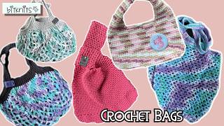 Old and new (to me) crochet BAGS - FREE patterns and video tutorials 🤩