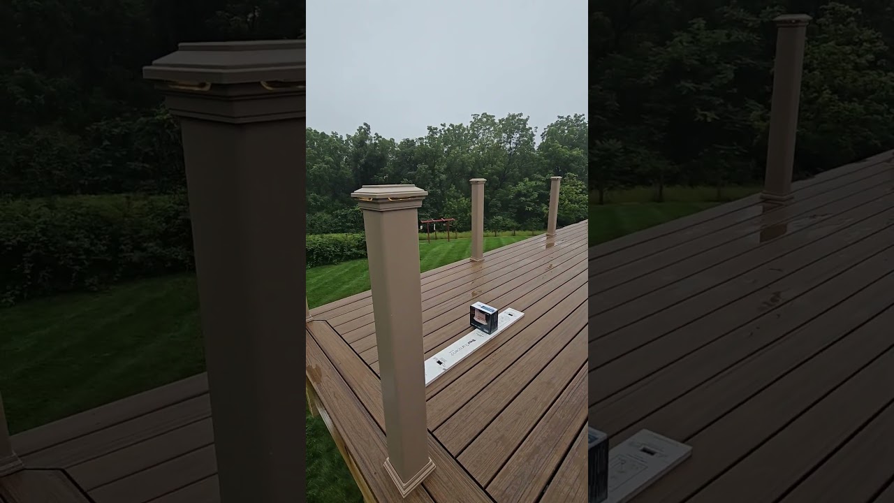 Ryan Decks building another quality Trex deck. Trex Transcend Decking and Railing, Trex Lighting
