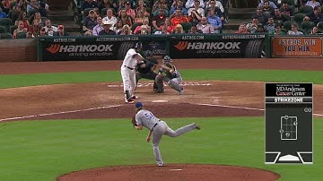 TEX@HOU: Beltran drives in ALtuve with base knock