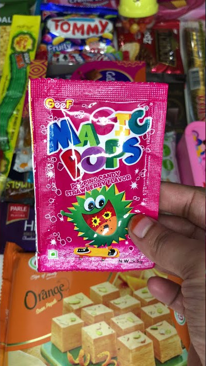 yummy chocolates with magic pops popping candy strawberry flavour ASMR videos | candies tv#shorts