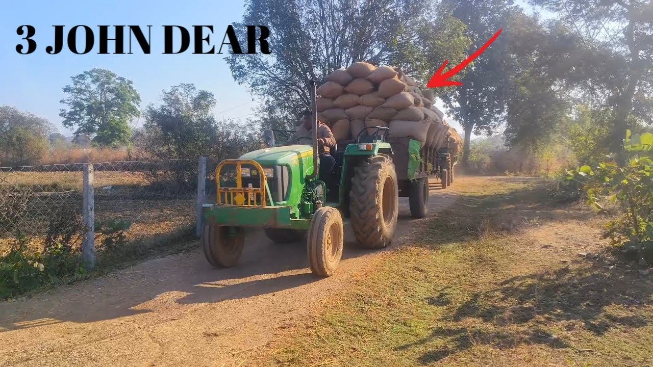 🚜आज मंडी जाना है तीन जॉन डियर धान से भरी हुई ट्राली🤑