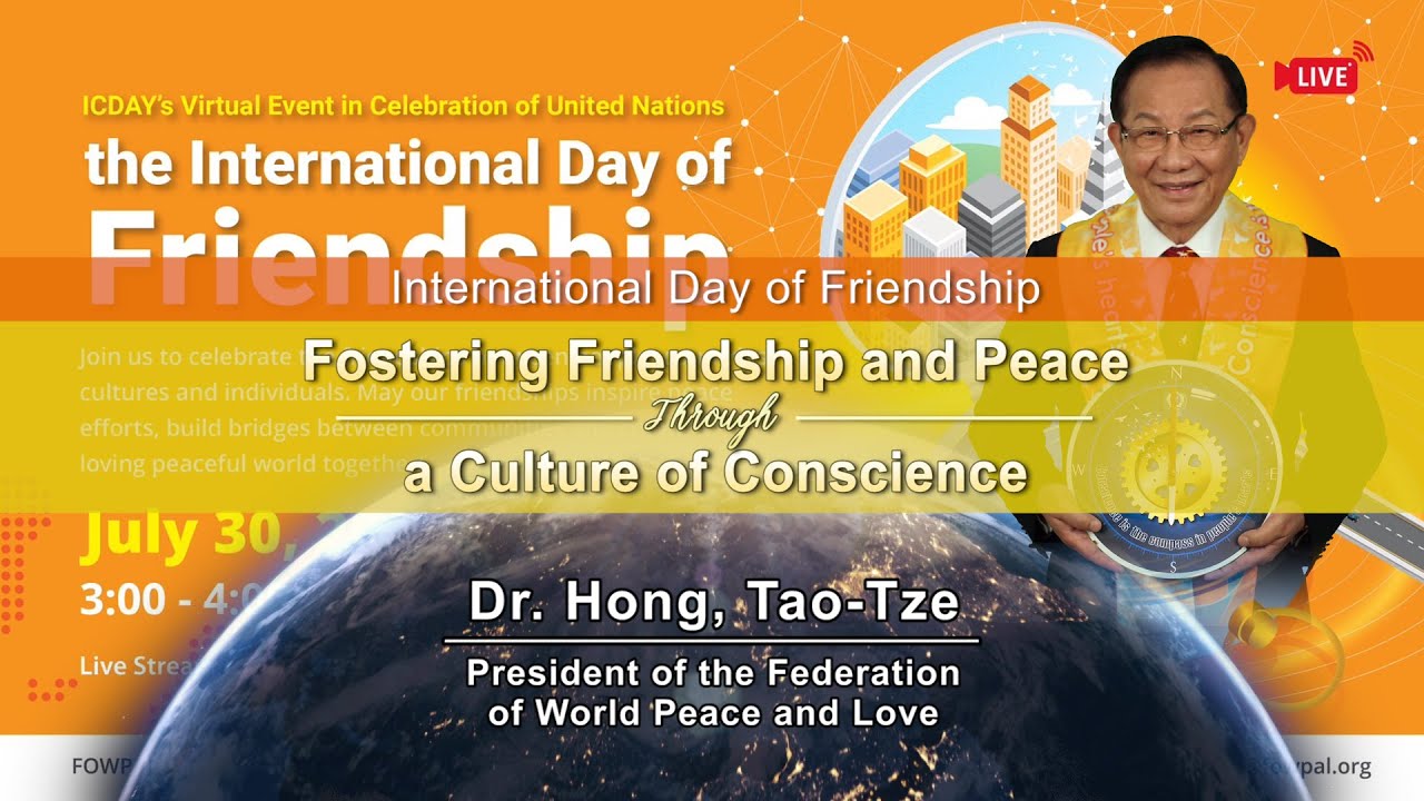 Dr. Hong Speech International Day of Friendship 07302023 YouTube