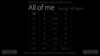 Video thumbnail of "All of Me : Backing Track (140 bpm)"