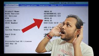 Laptop serial number invalid in BIOS | Product Name invalid in BIOS | MTM invalid in BIOS