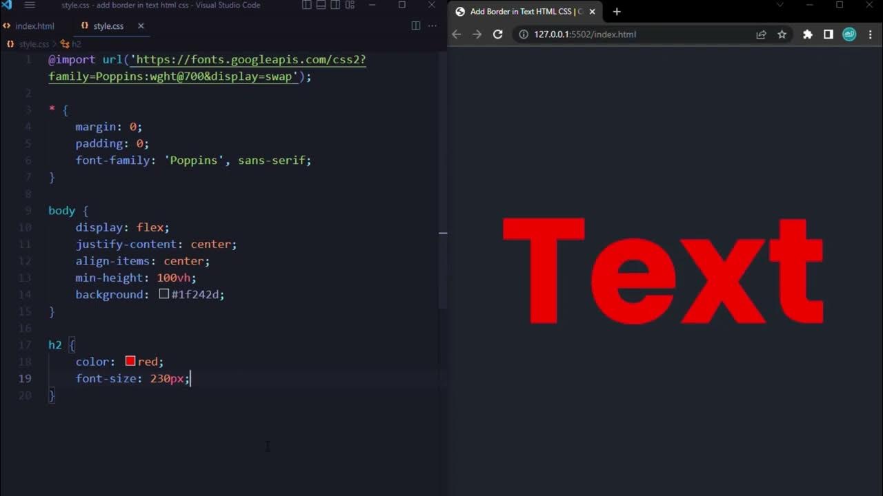 How to Add Border in Text in HTML and CSS Text Stroke HTML CSS - YouTube
