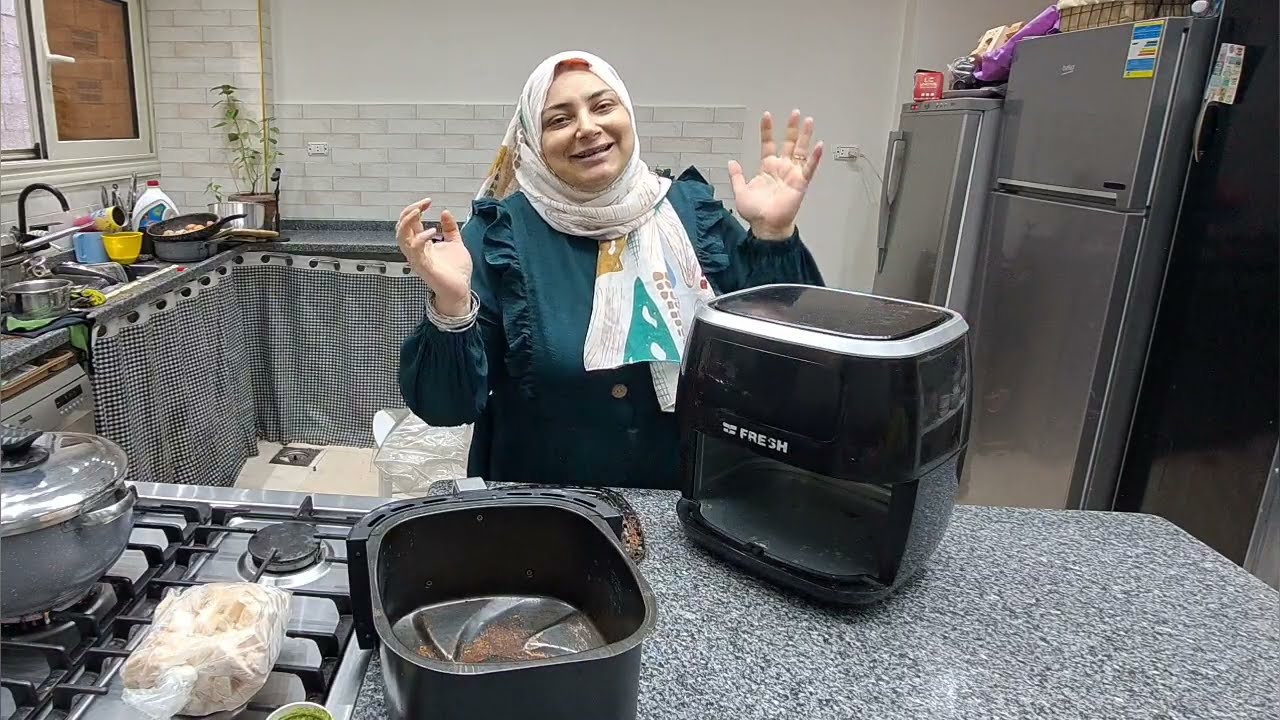 تجربتي مع ايرفراير فرش بعد ما باظ حاولت أصلح فى مع أو ضد القلايه الهوائيه #هبه_بيتي_كل_حياتي 