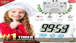 Timer, Timer for Kids, Kitchen Timer, Digital Timer for Cooking, Egg Timer, Magnetic Desk Timers fo