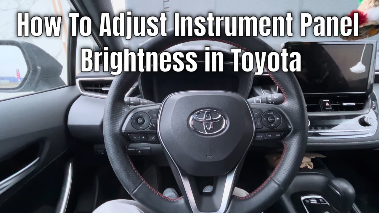 How To Adjust Instrument Panel Brightness in Toyota Corolla Tutorial