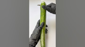 Teaching how to peel a cucumber part1)) #asmr #cucumber mber