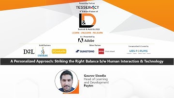 9th Edition Future of L&D Summit & Awards 2022 - A Personalized Approach: Striking the Right