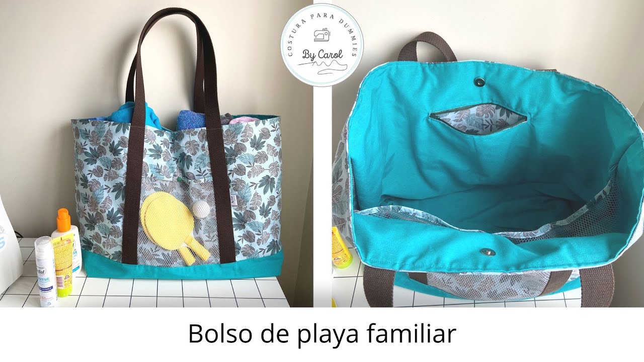 personal Pizza comestible Tutorial costura: ¿Cómo hacer un bolso de playa familiar XL? - YouTube