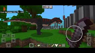 Jurassic World en Minecraft con dinosaurios