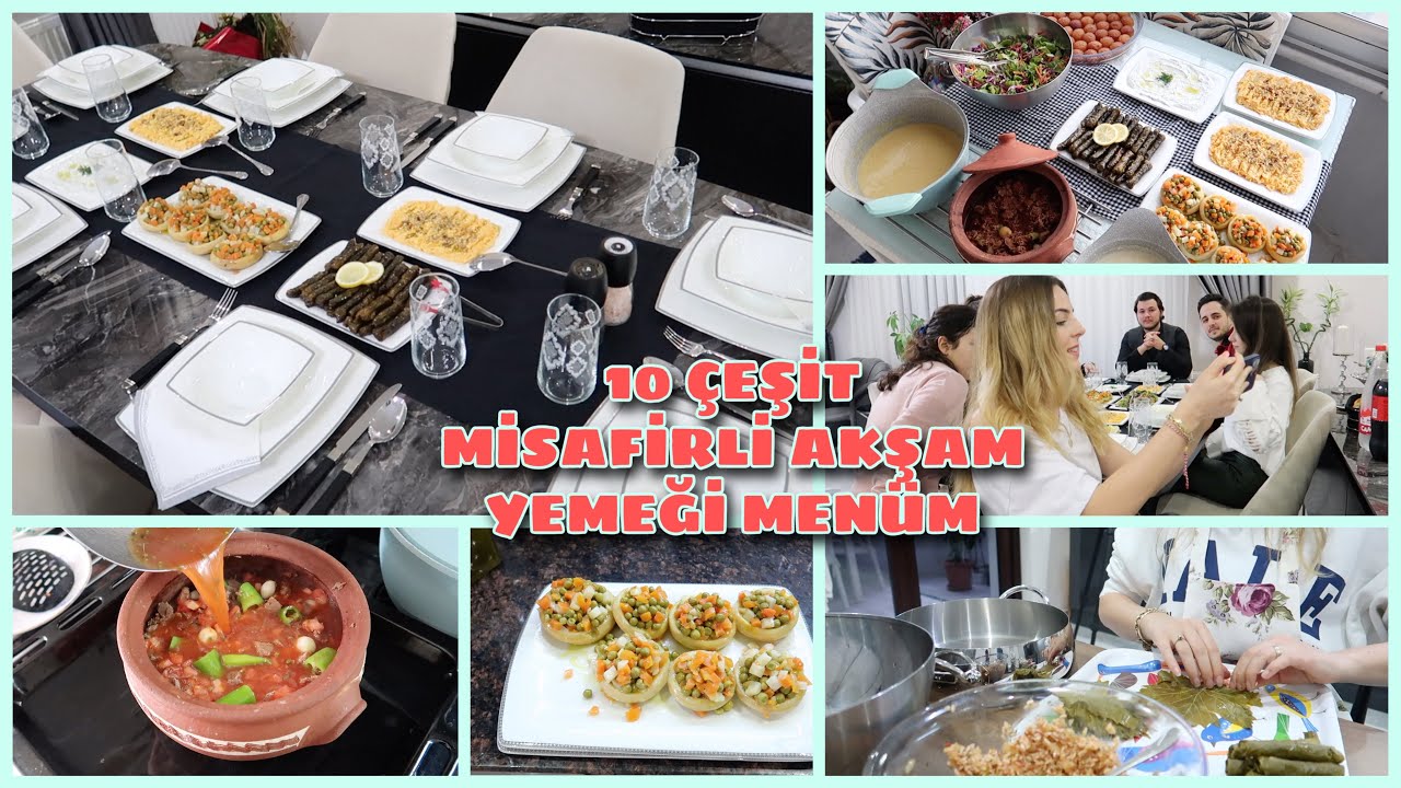 10 ÇEŞİTLİ 8 KİŞİLİK AKŞAM YEMEĞİ HAZIRLIĞI | MİSAFİR AĞIRLAYALIM | SOFRA ZENGİNLEŞTİREN MEZELER