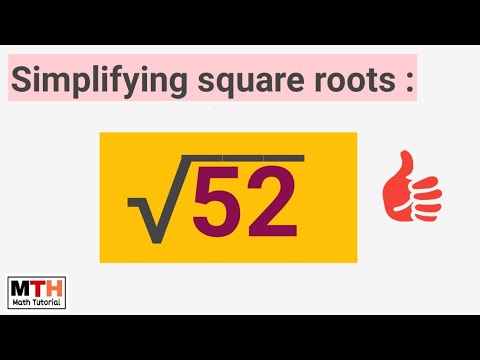 Square root of 52 || simplifying surds - YouTube
