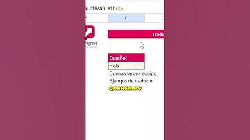 Traduce textos fácil con GOOGLETRANSLATE en Sheets 🌍📑 #GoogleSheets #Productividad