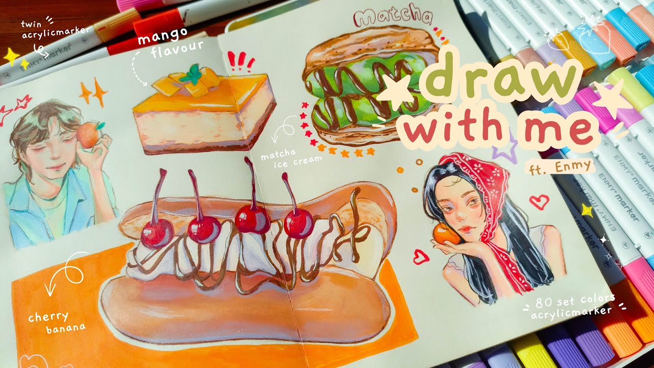 trying out cheap acrylic marker/Enmy white box version 𓆟⋆୨୧˚ ⋆