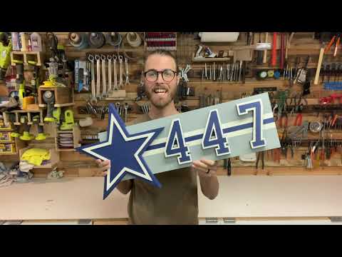 I Made Dallas Cowboys House Number Sign! - YouTube