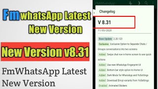 #FMWhatsapp Update APK New Latest Version V8.31 || FM WhatsApp New Updates || screenshot 3
