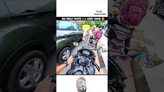 Red Single Traffic 🚦 #motovlog #bike #rider