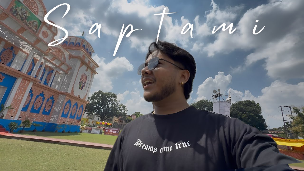 আকাশ Ta Ki Shotti Shundor? 🥹| Saptami Vlog | 2025 | Durga Pujo | Kalyani | Nadia | YouTube 