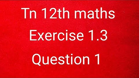 Tn 12th maths exercise 1.3 question 1/Applications of matrices and determinants
