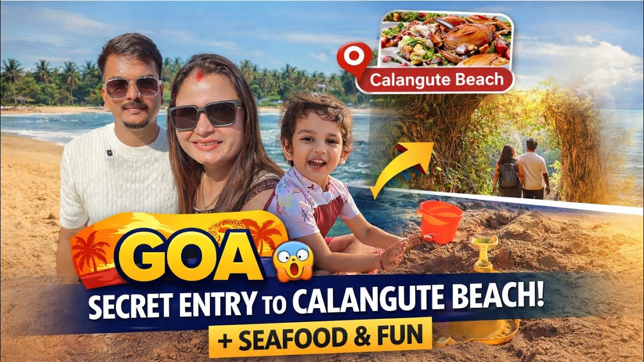 Kolkata To Goa Roadtrip Ep-10 | Perfect Goa Day - Hidden Beach Entry, Waves & Seafood 