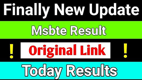 MSBTE Summer Semester Result Confirmed Date | Result Link | MSBTE DIPLOMA RESULT | MSBTE NEW UPDATE
